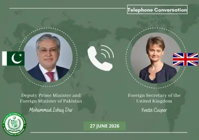 Ishaq Dar, UK's Yvette Cooper Discuss Regional Peace, Islamabad MoU