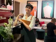 Actor Mamya Shajaffar Works as Waitress at Friend's Restaurant