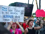 Albanians protest luxury resort linked to Trump's son-in-law