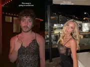 Benson Boone Goes Viral Recreating Alix Earle TikTok in Lace Dress