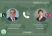Ishaq Dar, UK's Yvette Cooper Discuss Regional Peace, Islamabad MoU