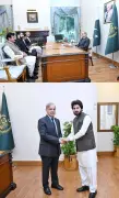 PM Shehbaz Sharif meets MNAs Gul Asghar Khan, Raja Osama Sarwar