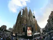 Pope Leo XIV blesses Barcelona's Sagrada Familia tower, world's tallest church