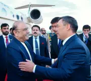 President Zardari Arrives in Kyrgyzstan on Historic Official Visit